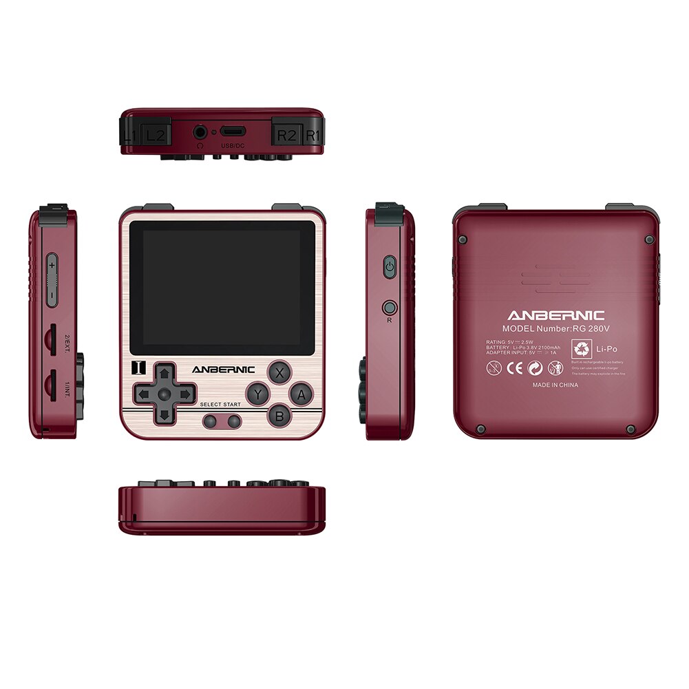 미니게임기 ANBERNIC RG280V 레트로 휴대용 미니 게임 콘솔 2.8 인치 IPS 스크린 16G/128G-5000 어린이 선물용 : 시아직구대행