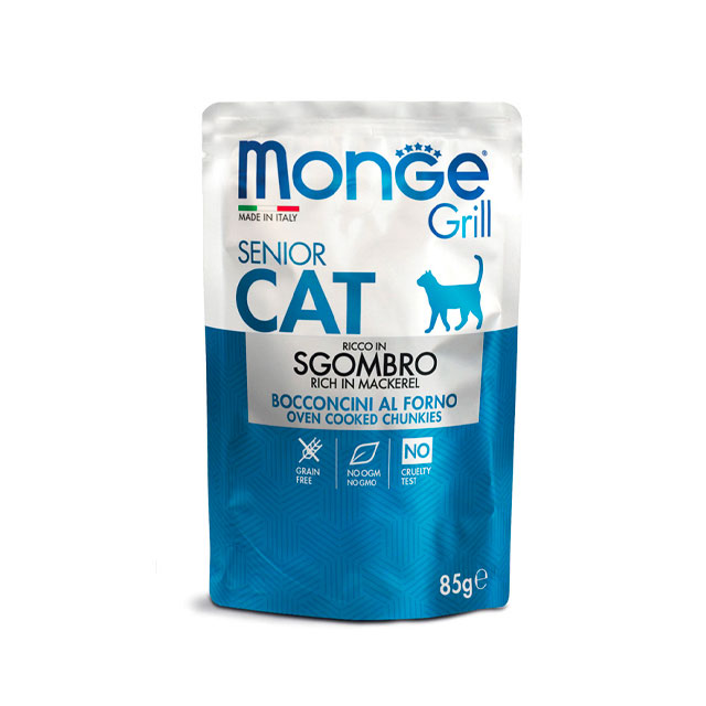 [CAT]몬지 그릴 오븐베이크 청키 그레인프리 시니어 고등어 85g : 몬지코리아