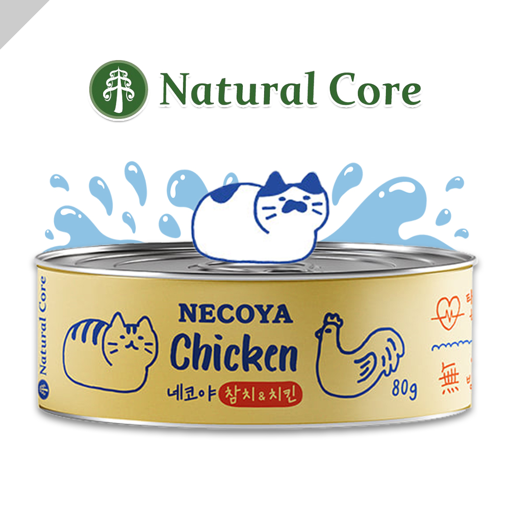 네츄럴코어 네코야 고양이 간식 캔 80g 참치&치킨 습식 통조림 : 신묘한냥이