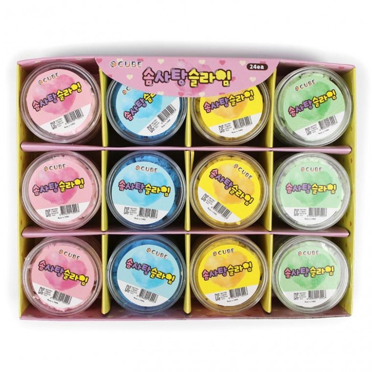아이윙스 1500 큐브 솜사탕슬라임 액체괴물 감각발달 어린이 단체선물 (24개) : 엔젤shop