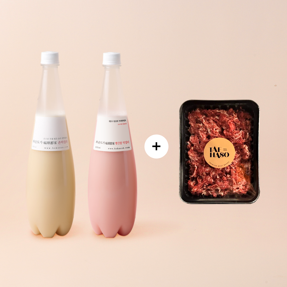 [울산특산물] 복순도가 손막걸리+빨간쌀 막걸리+태하소 언양불고기 세트 / 매주 목요일 발송 : 복순도가