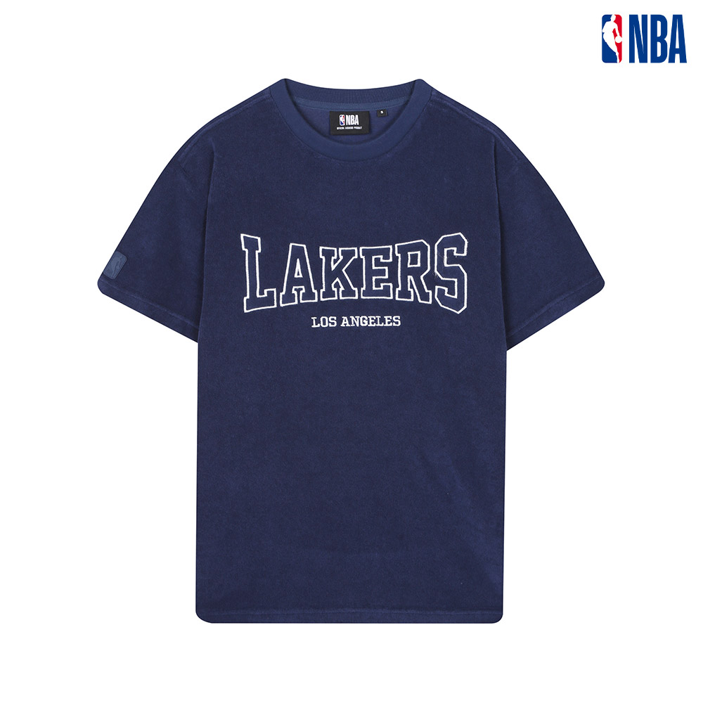LAL 타올지 루즈핏 반팔 티셔츠_네이비 : NBA스토어