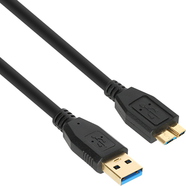 NETmate NM-UM303BKZ USB3.0 AM-Micro B 케이블 0.3m (블랙) : 유그린스토어
