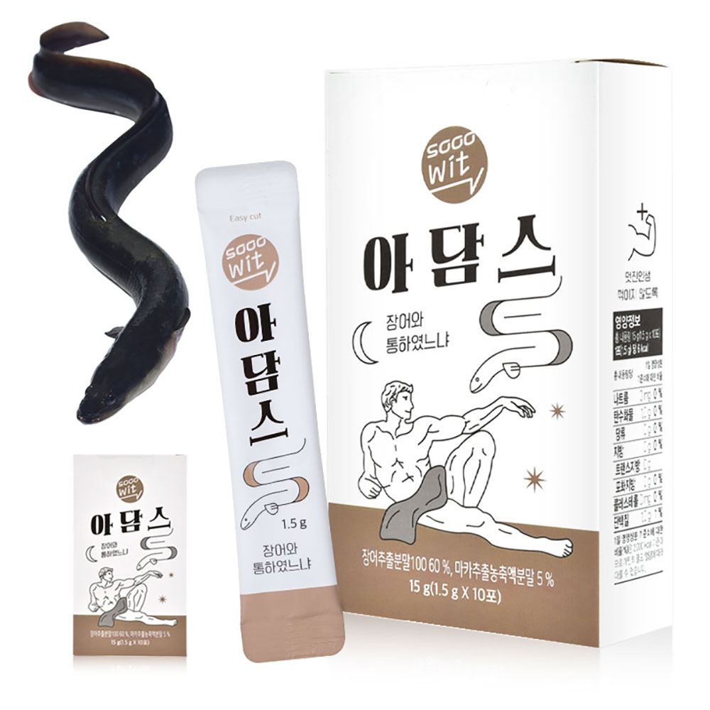 국산 풍천장어로 만든 먹기편한 장어분말 아담스 10포 x 2개 : 루트킴