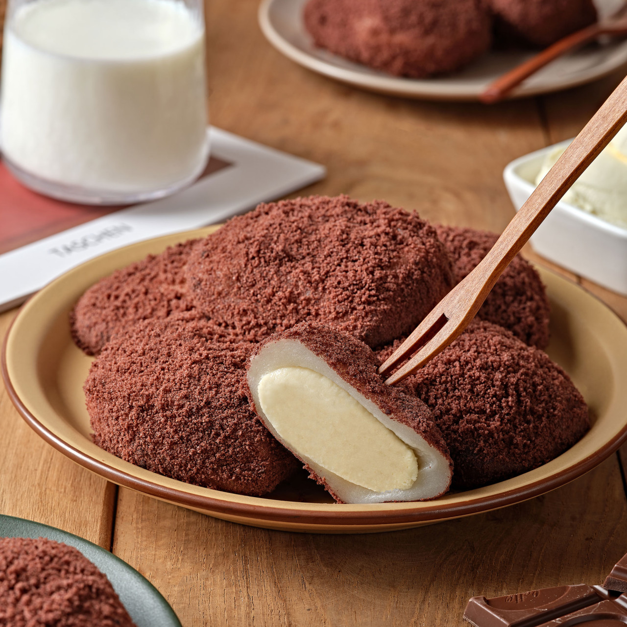 크림치즈찹쌀떡 크림치즈떡 코코아가루 찹쌀떡 (개별포장 13개입) : 수성시루