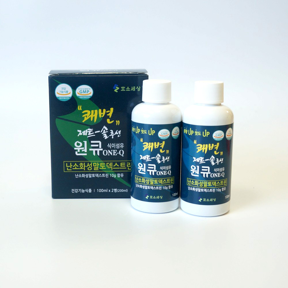 제트솔루션 원큐 100ml 2병 장청소 쾌변 식이섬유 : 스마트웰빙팜