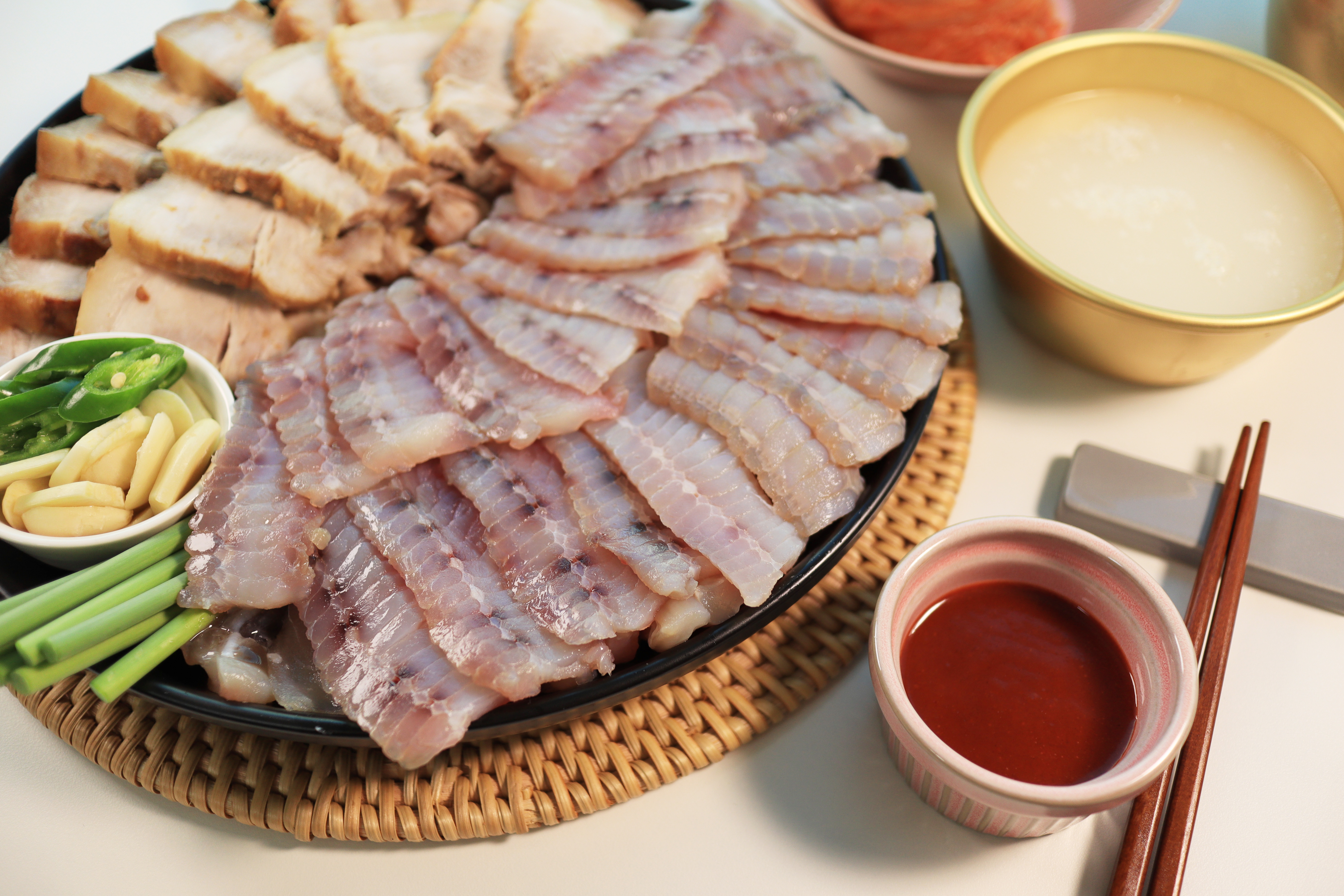 국산 홍어 삭힌 목포 흑산도 애 삼합 300g 500g 1kg : 비트리샵