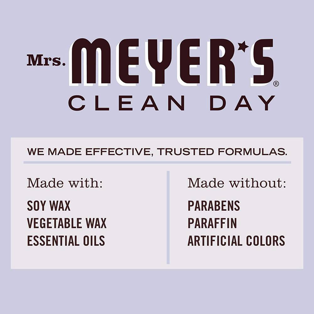 Mrs. Meyers 미세스메이어스 라벤더 쏘이 캔들 양초 향초 초 틴캔 12시간 82g 2팩 : 노벰브레