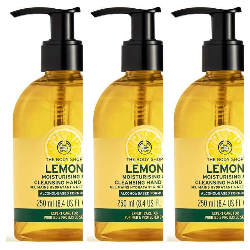 The Body Shop 더바디샵 레몬 클렌징 핸드 젤 Lemon Lyr 250Ml 3개 : 케비스톤