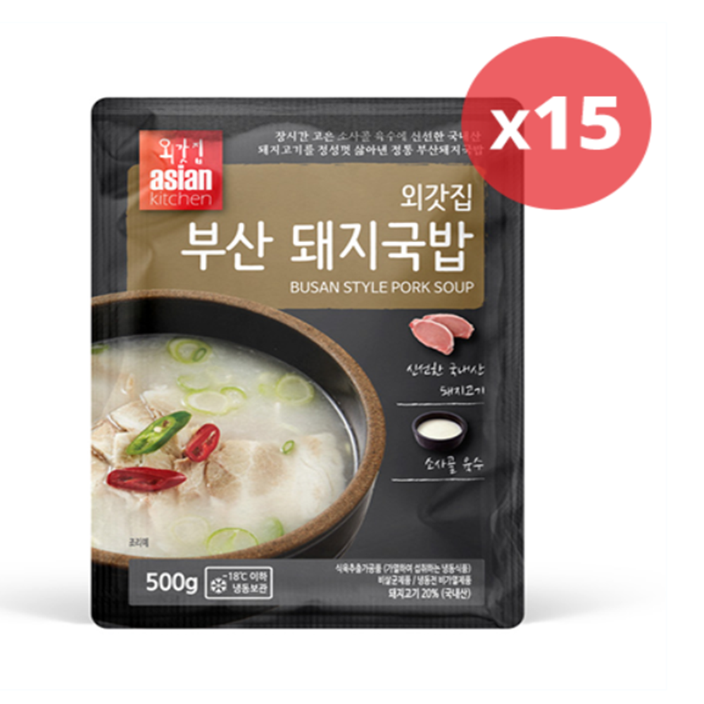 외갓집 부산 돼지국밥 500g 15팩 : 히트24