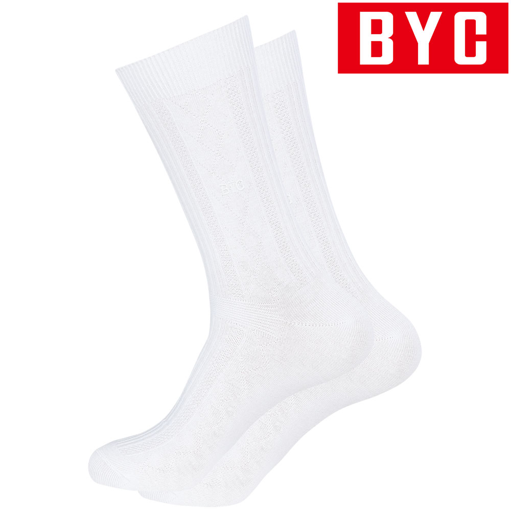 BYC 남성 신사정장양말 흰색 장목 양말 10매 4계절 : BYC전문점 쭈0315