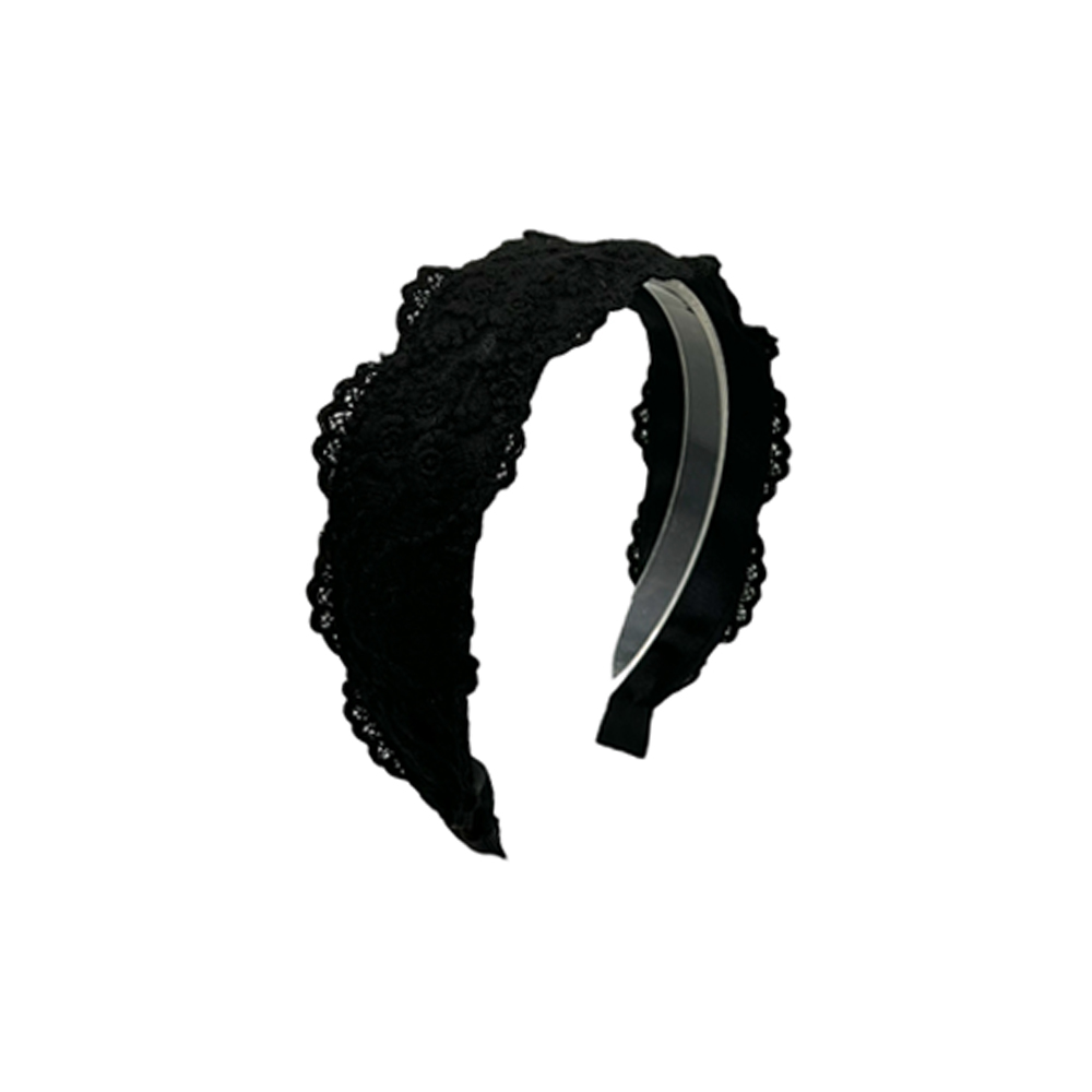 [오뜨르뒤몽드] 스프링 레이스 헤어밴드 (블랙) spring lace hairband (black) : 오뜨르 뒤 몽드