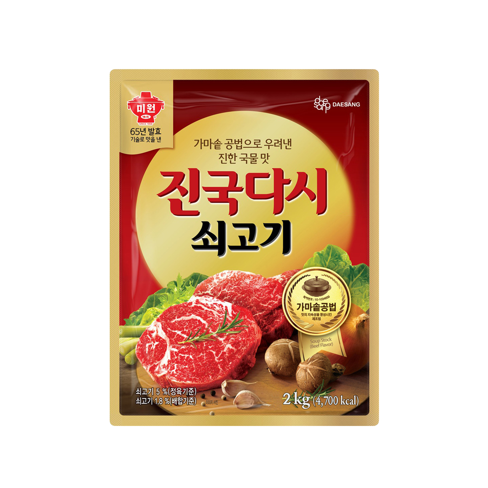 대상 미원 쇠고기 진국다시 2kg : 모든반찬