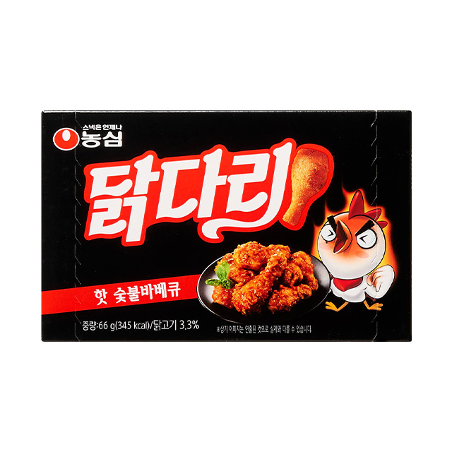 농심 닭다리 핫 숯불바베큐맛 66g / 1개 : 노른자마트