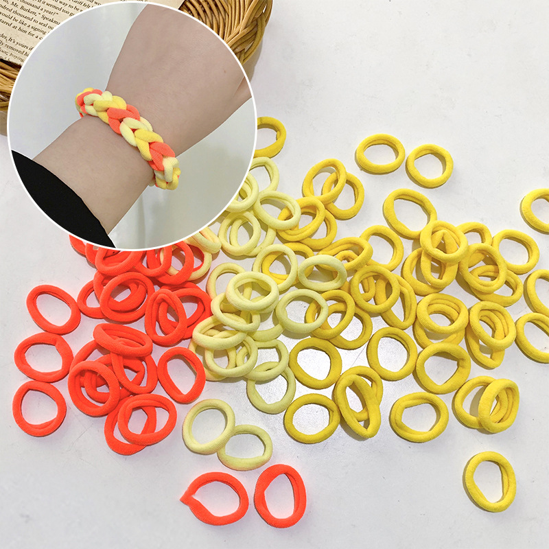DIY 작은 고무줄 머리끈 헤어 밴드 로프 커플 우정 팔찌 만들기 취미 공예 키트 : 달달점방