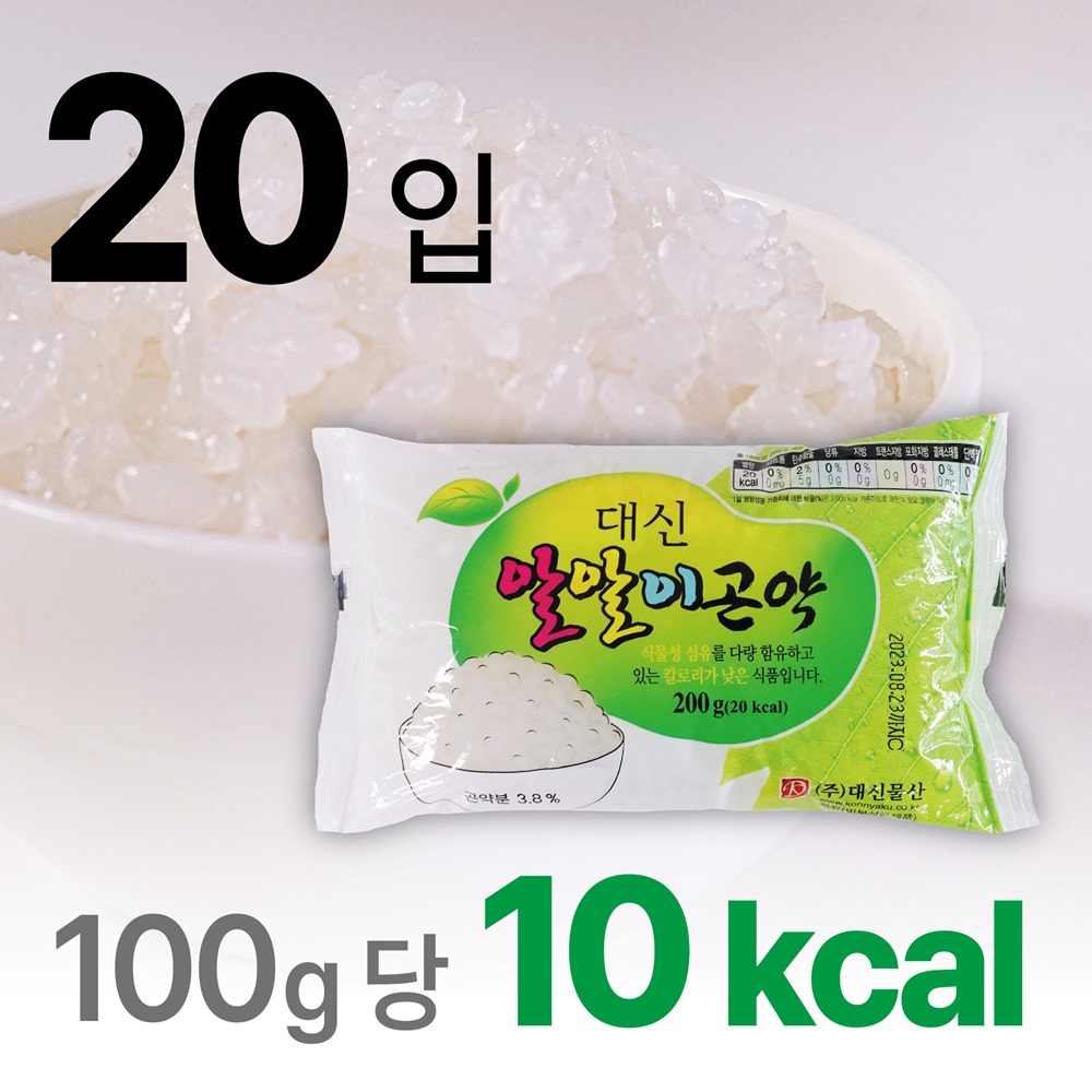 알알이곤약 200g x 20개 대신물산 (100g당 10Kcal,습식타입) : 대신 곤약