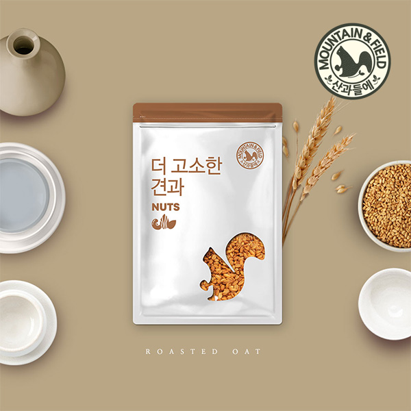 산과들에 고소한 볶음귀리 400gx4봉 (총 1.6kg) : 산과들에
