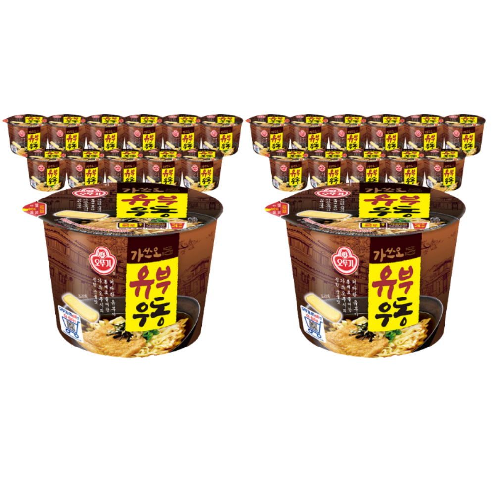 오뚜기 가쓰오 유부우동 컵라면 100g (24개) 가쓰오부시 멸치 미역 박스 대량 구매 : 무닷컴