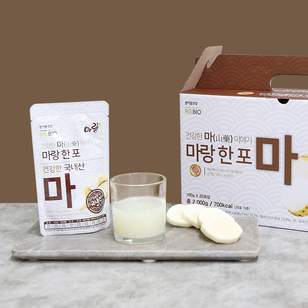 안동마 껍질 벗긴 참마 마랑 마즙 마쥬스 10포 20포 30포 40포 : 필창농산영농조합법인