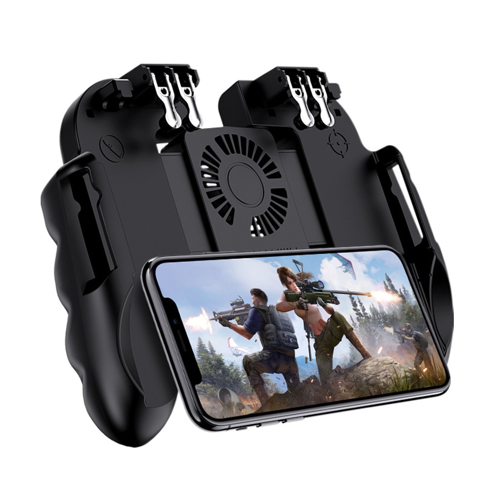 모배 키마 모바일배그 키보드 마우스 컨트롤러 배그 H9 PUBG 게임 인체 공학적 패드 트리거 슈팅 무료 파이어 냉각 팬 조이스틱 IOS... 