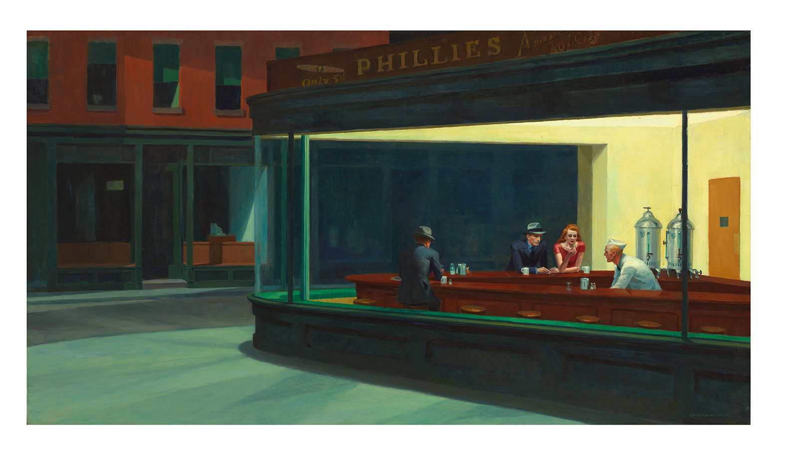 Edward Hopper 에드워드 호퍼 Nighthawks 도시거리 풍경그림 액자 포함 : 갤러리 다듬