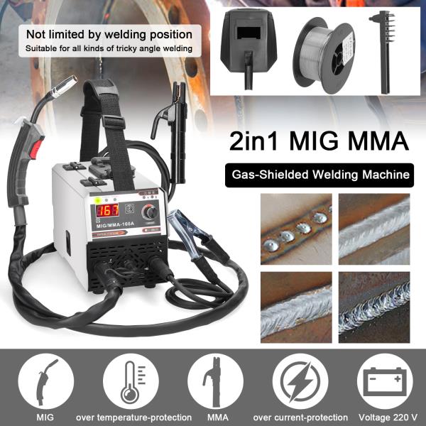 MIG MMA 용접기 IGBT DC 인버터 접촉 비 가스 아크 와이어 공급 메커니즘 포함, 2 in 1, 110V, 220V : 에이오케이몰