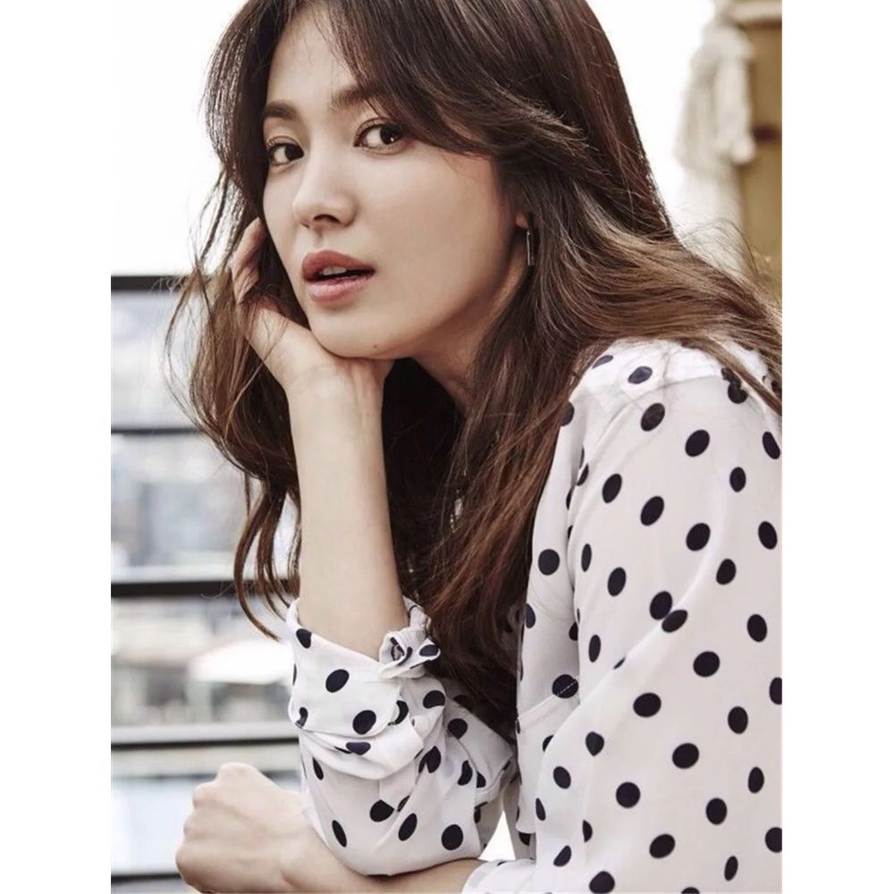 땡땡이블라우스 고급 중년여성 셔츠 여름긴팔 패턴 시스루 : Good day
