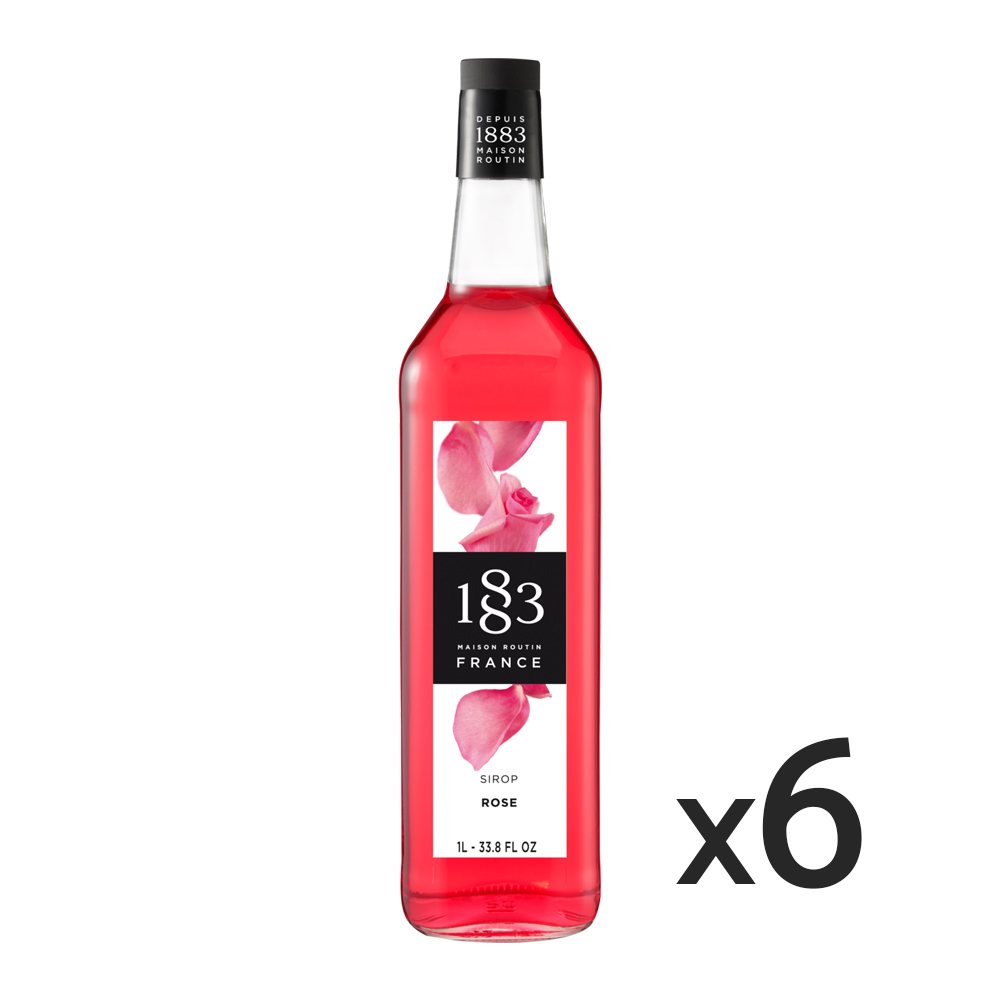 1883 로즈 시럽 1000ml 6개 라떼 홈카페 커피 칵테일 카페 : 투고팩