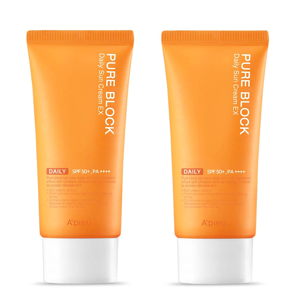어퓨 퓨어 블록 내추럴 데일리 선크림EX  50ml 1+1 : 마레머에