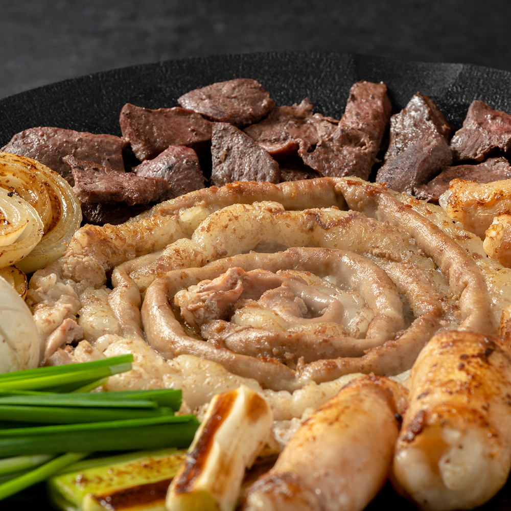 한우 곱창 소곱창 대창 소염통 세트 1kg (소스포함) : 대림샘샘이곱창