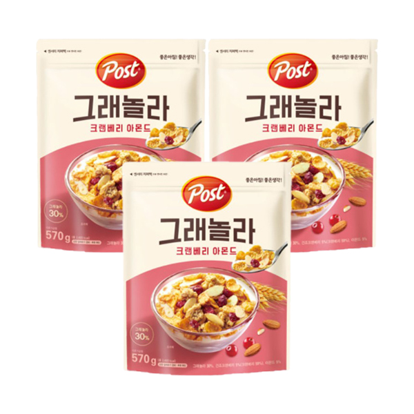 포스트 크랜베리아몬드 그래놀라 570gx3개 : 디비마트