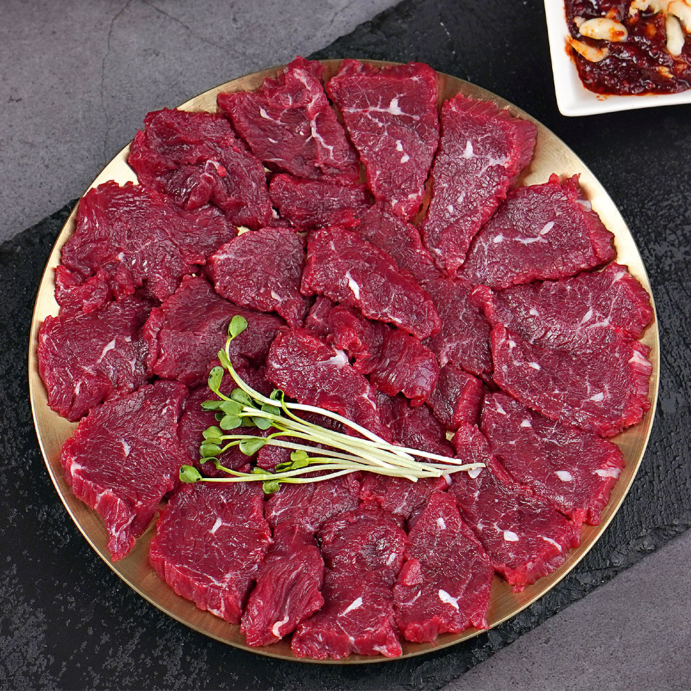 당일도축 대구 한우 뭉티기 250g 육회 육사시미 생고기 우둔살 뭉태기 소스 포함 맛집 : 네이쳐앤코