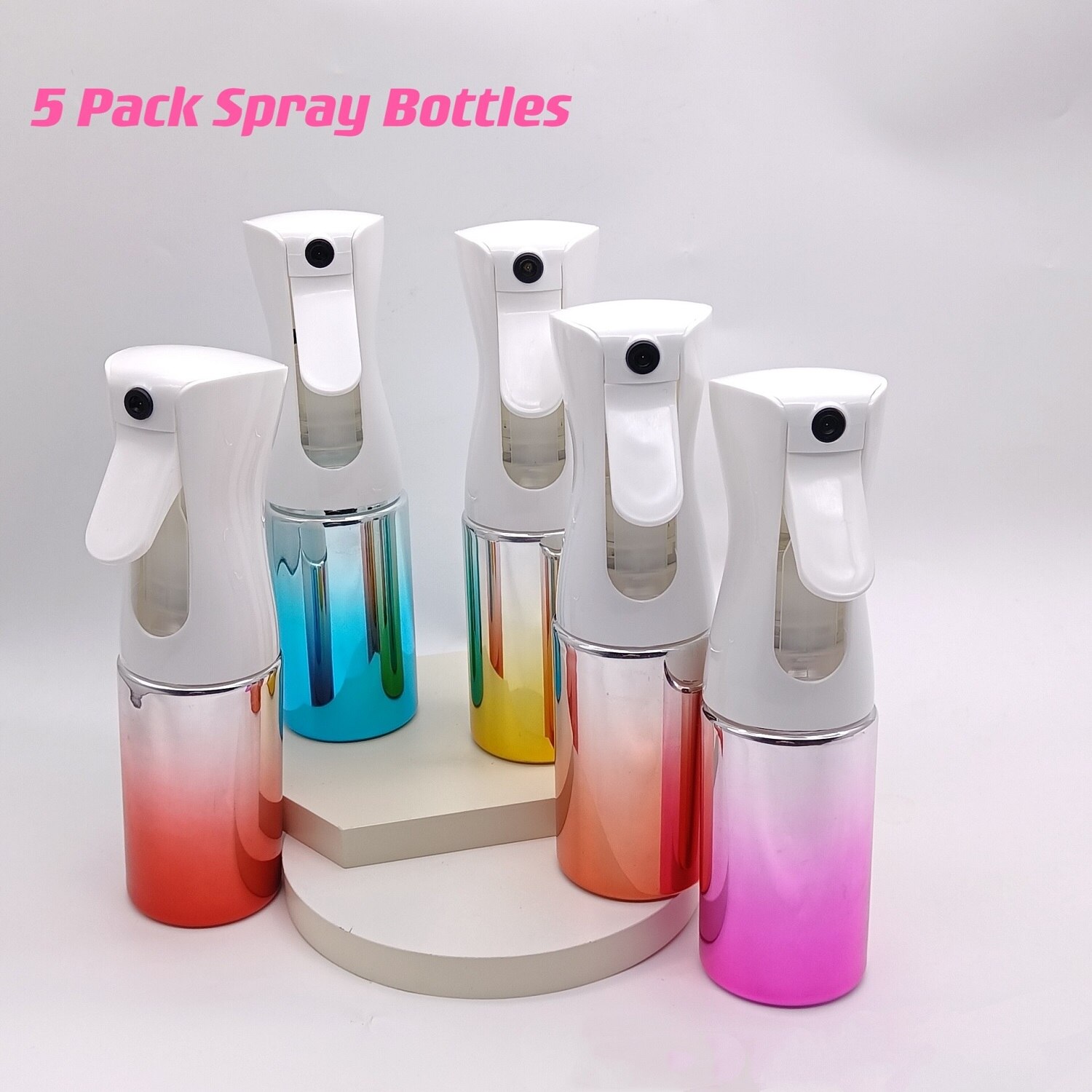 5 Pack 300ML 미용 스프레이 병 빈 리필 형 안개 살롱 이발사 헤어 워터 컨테이너 : CNE
