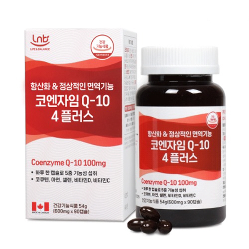 엘앤비 코엔자임 Q-10 플러스 600mg x 90캡슐 3개월분 코큐텐 영양제 : JJ코퍼레이션