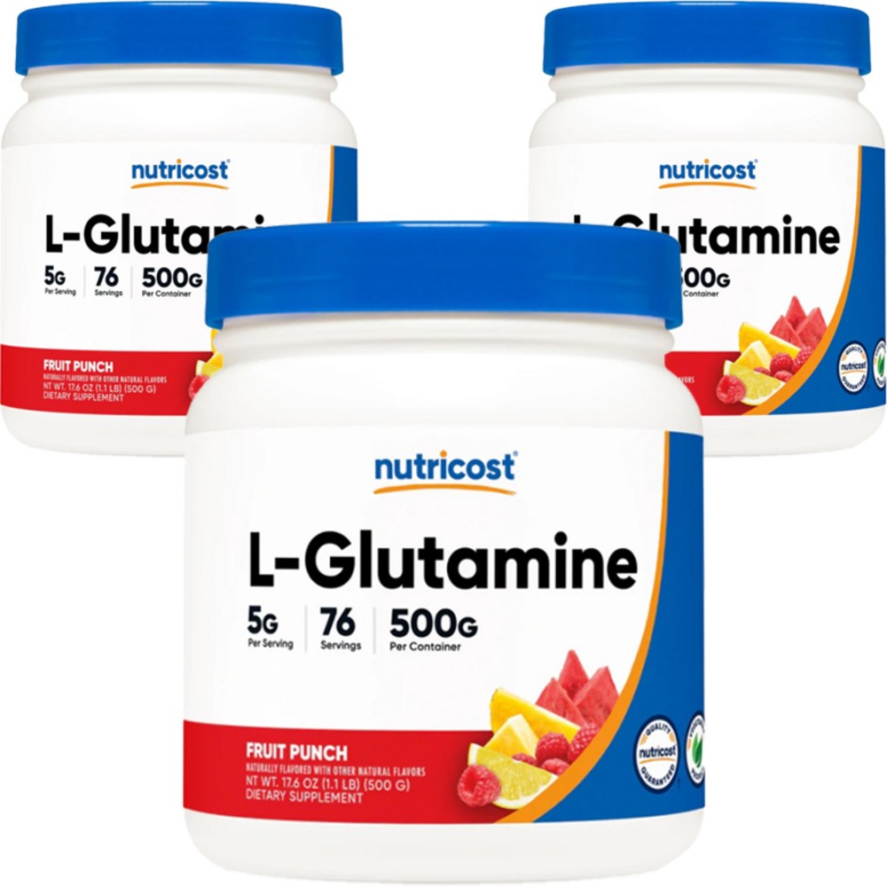 Nutricost L글루타민 후룻펀치 500g 3통 : 큐제이홈쇼핑