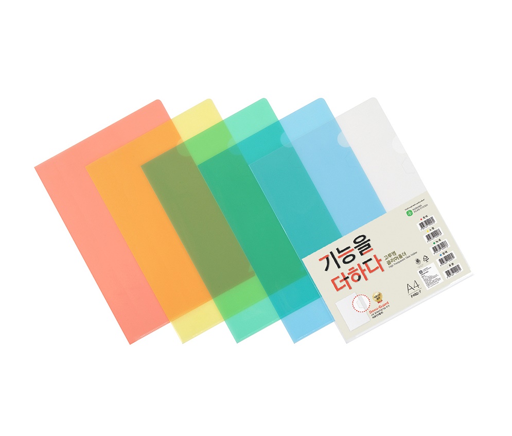 문화화일 고투명 클리어홀더 A4 투명 1팩=10개 F492-7 : 모닝글로리 중앙동점