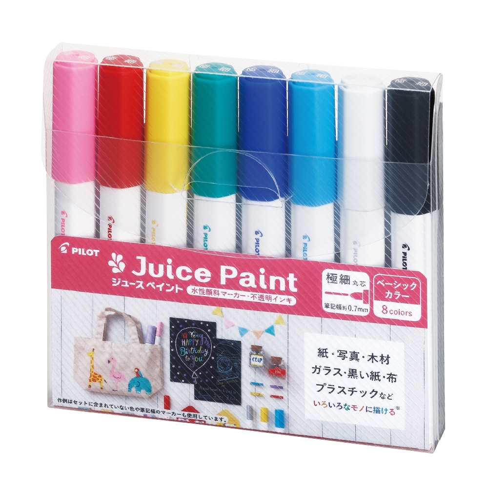 파이롯트 쥬스페인트 마카펜 EF 8색 세트 0.7mm SJP-160EF-8C : 더주니몰