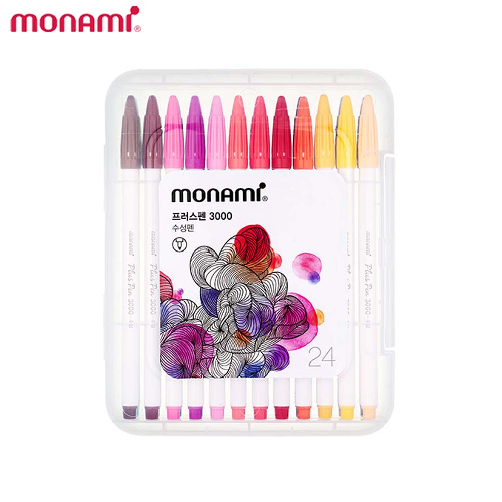 모나미 프러스펜 3000 24색세트 플러스펜 : 신형상사