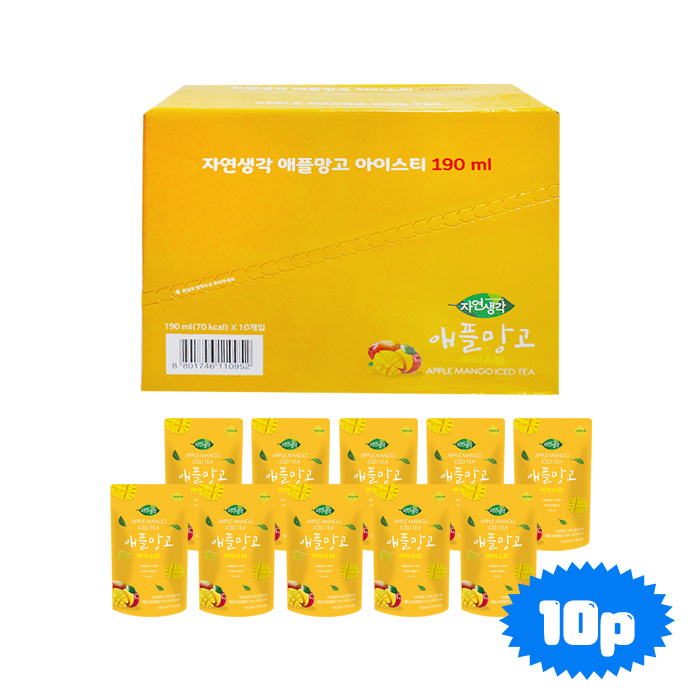 자연생각 애플망고 아이스티 10팩 (파우치) 편의점 매점 : 고려식품개발