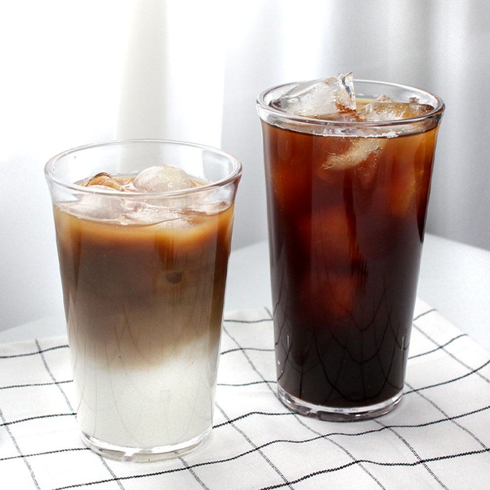 PC 투명 아이스컵 다회용 카페 플라스틱컵 아메리카노잔 음료수컵 340ml 12온스 : 핸썸키친