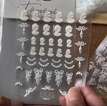 고급 손톱 데코레이션 카메오 까메오 스티커 젤네일 파츠 로코코 스티커 : 네일아트 왕 도매