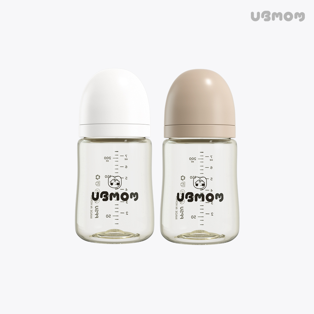 유비맘 1+1 PPSU 노꼭지 시그니처 유아 젖병 200ml : 유비맘