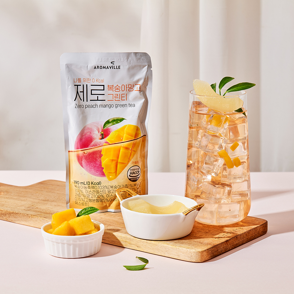 제로칼로리 핑크레몬에이드 복숭아망고그린티 190ml X 10개입 : 미니코코몰