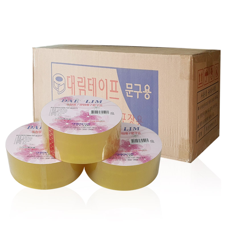 대림 투명 테이프 문구 포장 공업용 테이프 (박스) : 리빙다이닝키친