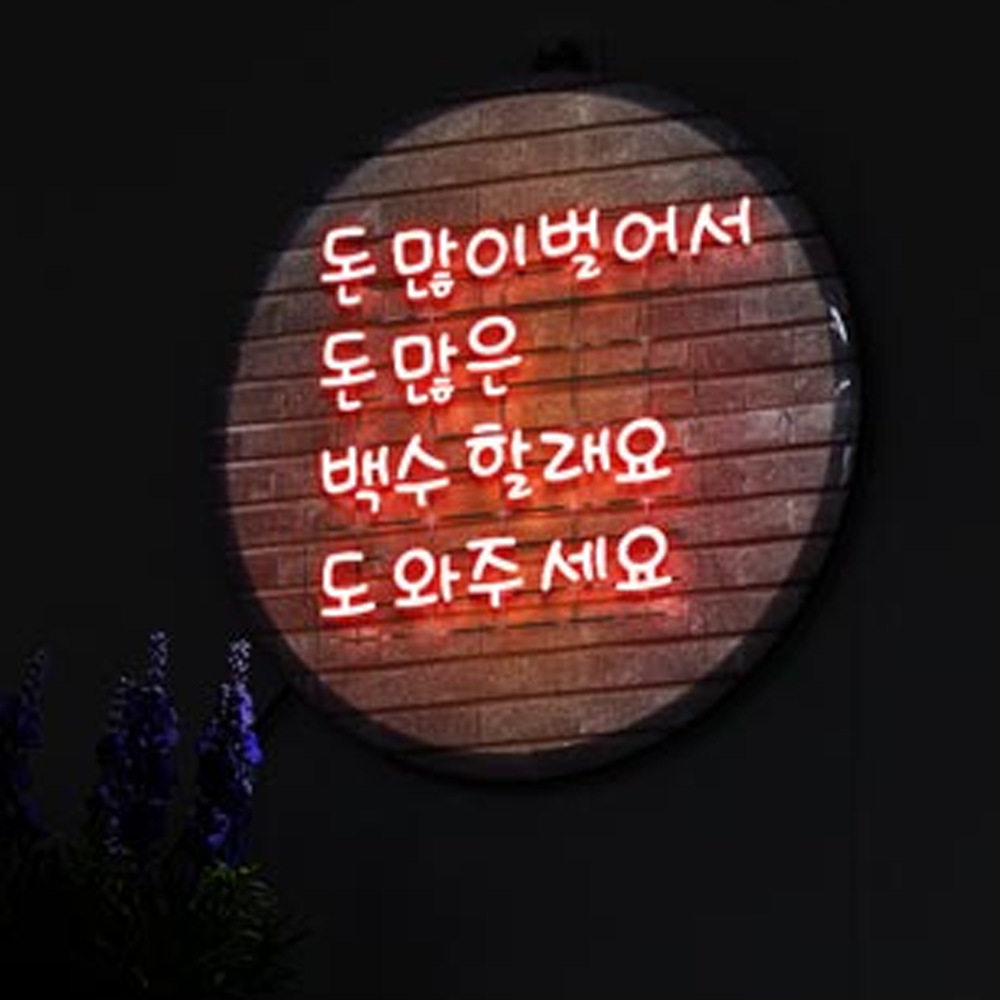 나의꿈은 돈많은백수 이뤄보자 LED액자25cm nr706 : njbee