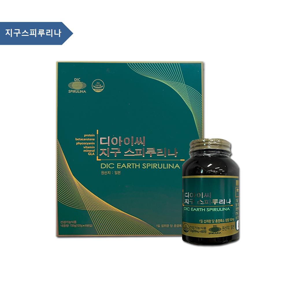 DIC 디아이씨 지구 스피루리나 200mg 600정x6병 : T앤TN