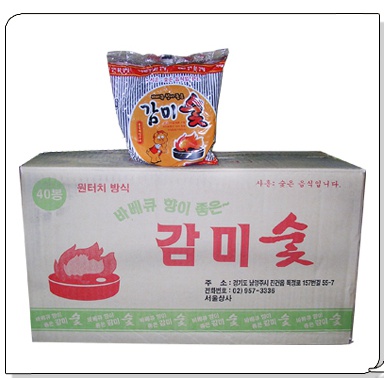 감미숯 아래로탄 40개 번개탄 바베큐숯 펜션 캠핑 아래로타는 : 도도네 상점
