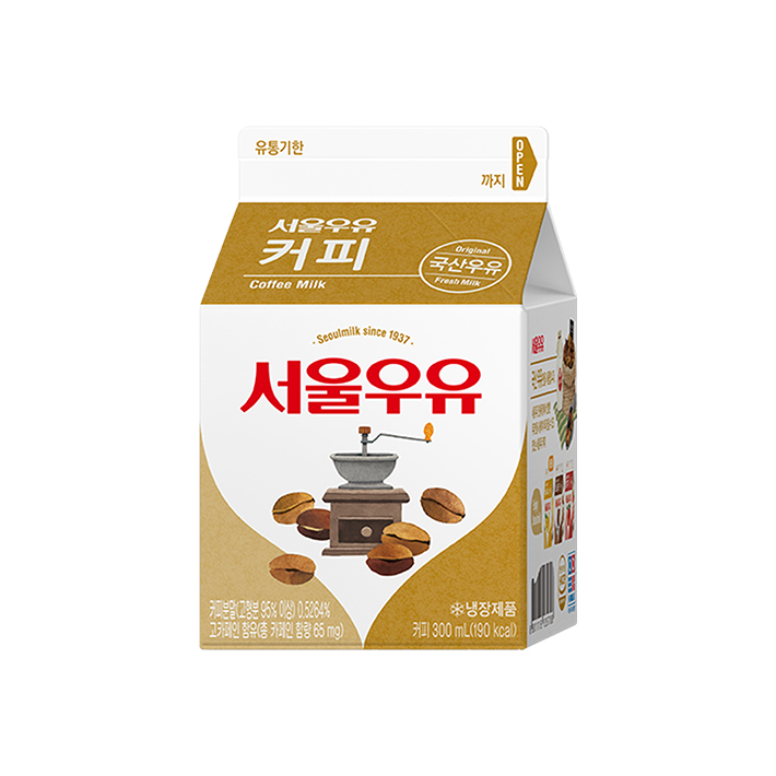 서울우유 커피우유 300mL 4개입 : 우유팡
