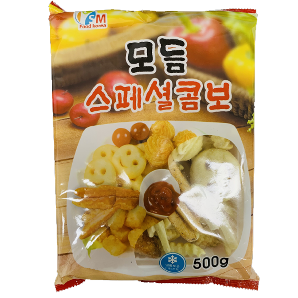 에스엠푸드코리아 모듬콤보감자  500g 스페셜 냉동 감자튀김 가정용 업소용 식당용 : 곰소식자재