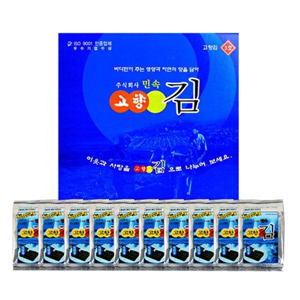 민속 고향김 3호 (1박스-10봉) 선물용 식탁용 조미김 : 뉴대호상사